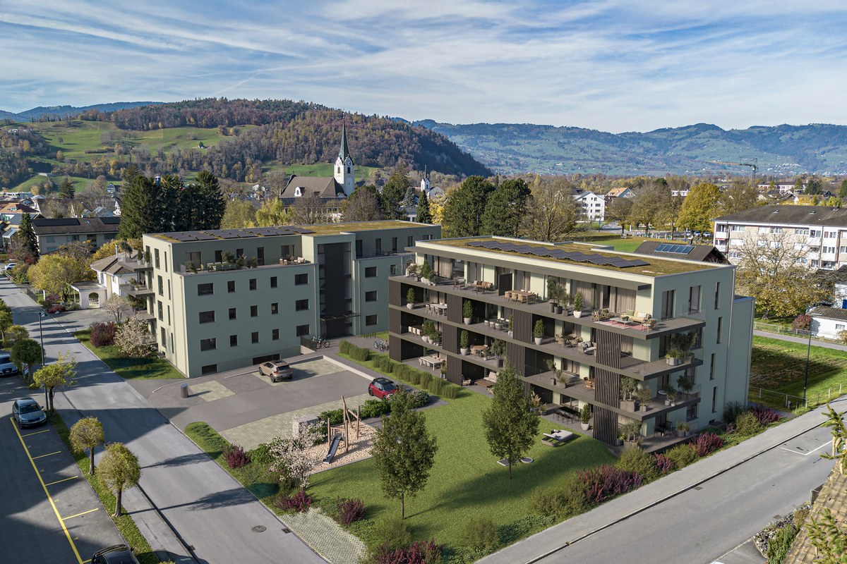 Übersicht Neubau Mehrfamilienhäuser in Oberriet